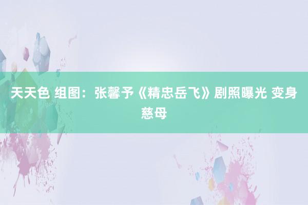 天天色 组图：张馨予《精忠岳飞》剧照曝光 变身慈母