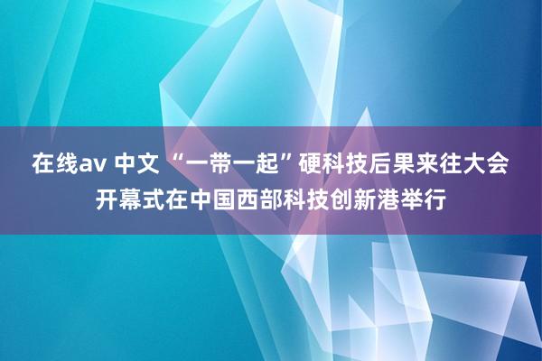 在线av 中文 “一带一起”硬科技后果来往大会开幕式在中国西部科技创新港举行