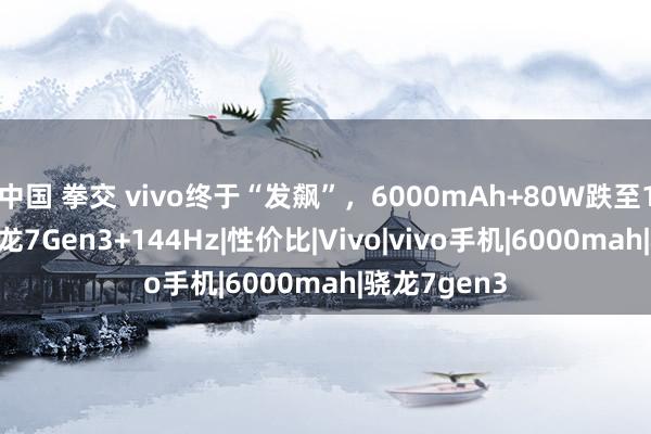 中国 拳交 vivo终于“发飙”，6000mAh+80W跌至1289元，骁龙7Gen3+144Hz|性价比|Vivo|vivo手机|6000mah|骁龙7gen3