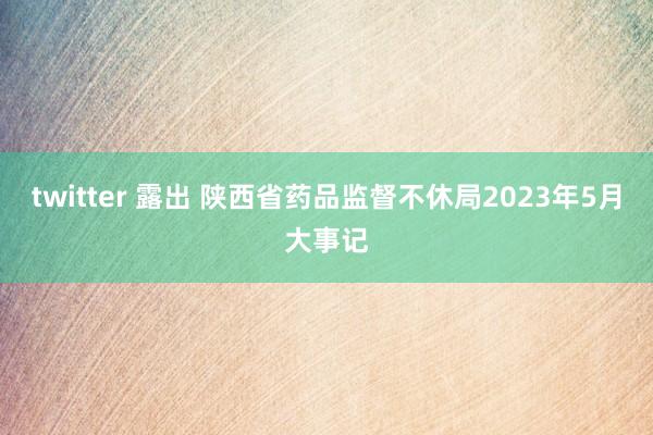 twitter 露出 陕西省药品监督不休局2023年5月大事记